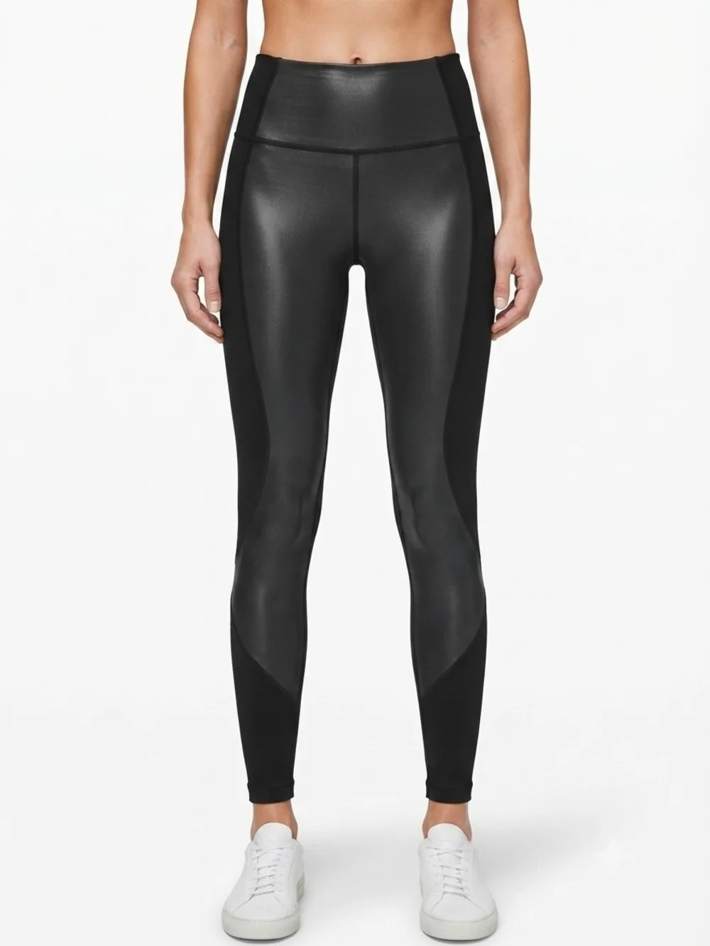lululemon athletica Black Mixed-Media High-Waist Leggings